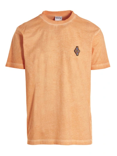 Shop Marcelo Burlon County Of Milan 'sunset Cross' T-shirt In Orange