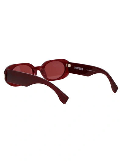 Shop Marcelo Burlon County Of Milan Sunglasses In 2828 Burgundy