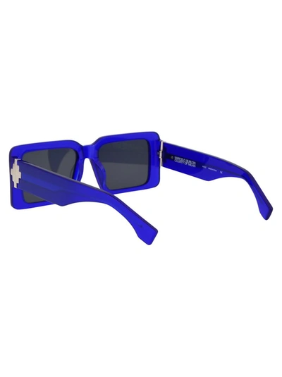 Shop Marcelo Burlon County Of Milan Sunglasses In 4507 Blue