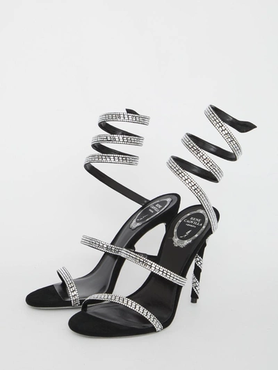 Shop René Caovilla Margot 105 Sandals In Silver