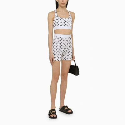Shop Marine Serre Moon Cropped Top In White