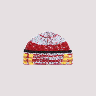 Shop Marni Wool Beanie Hat In Multicolour