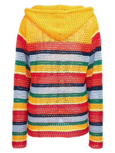 Shop Marni 'no Vacancy Inn' Capsule High Summer Hooded Sweater In Multicolor