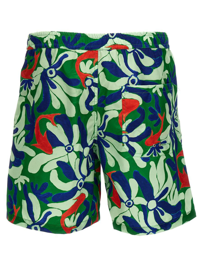 Shop Marni 'no Vacancy Inn' Capsule High Summer Swimsuit In Multicolor