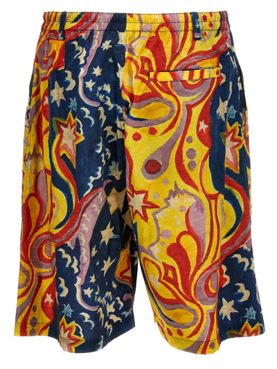 Marni Printed Cotton Shorts In Multicolor