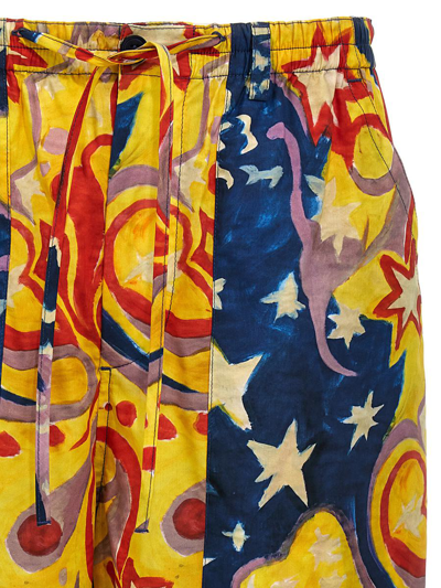 Marni Printed Cotton Shorts In Multicolor