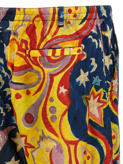Marni Printed Cotton Shorts In Multicolor