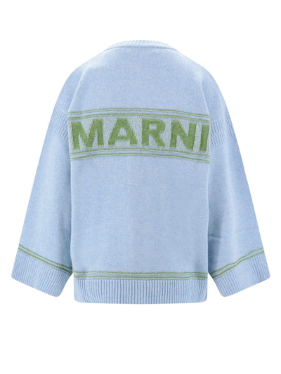 Shop Marni Cardigan In Blue