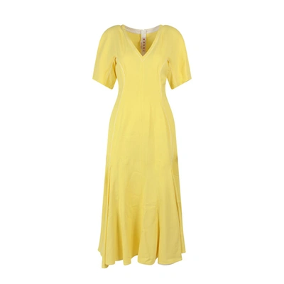 Shop Marni Dress In Yellow