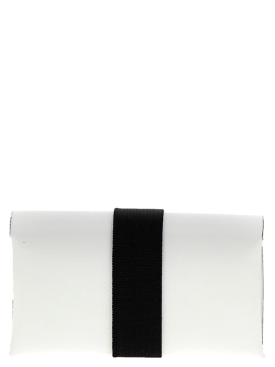 Shop Marni Logo Wallet In White/black