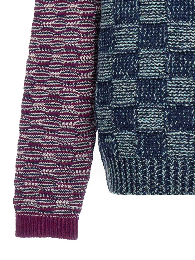 Marni Checked Patchwork Virgin Wool Jumper In Multicolor