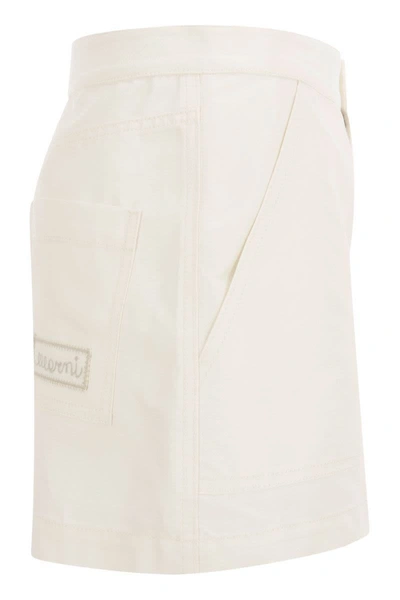 Shop Marni Short In Cotton And Technical Linen In White