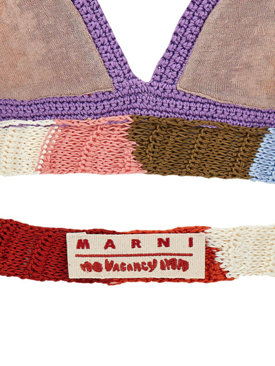 Shop Marni Top Crochet 'no Vacancy Inn' Capsule High Summer In Multicolor