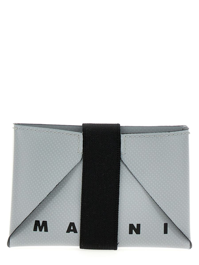 Shop Marni Two-color Logo Wallet In Multicolor