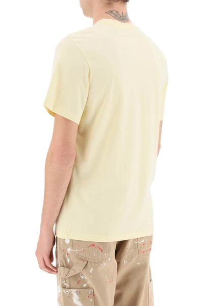 Shop Martine Rose Eager Beaver T-shirt In Yellow