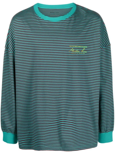 Shop Martine Rose Oversized L/s T-shirt In Green