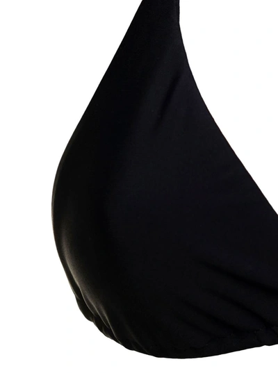 Shop Matteau Woman's Tringolar Stretch Fabric Bikini Top In Black