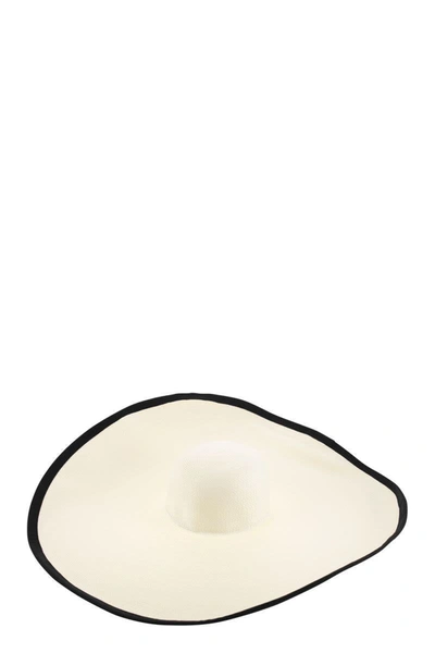 Shop Max Mara Robert - Textile Paper Hat In White