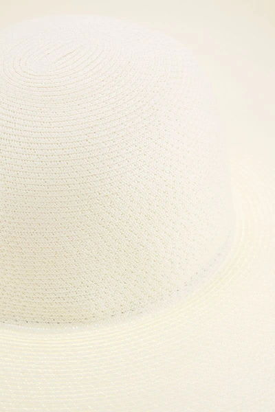 Shop Max Mara Robert - Textile Paper Hat In White