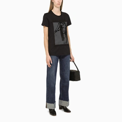 Shop Max Mara T-shirt With Graphic Print In Black