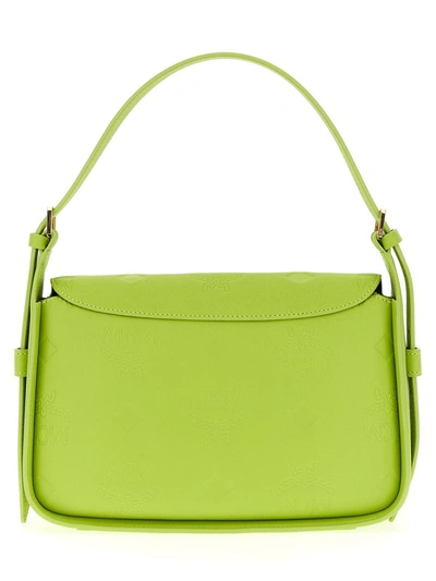 Shop Mcm 'aren Small' Shoulder Bag In Green