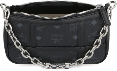 Shop Mcm Aren Shoulder Bag In Black