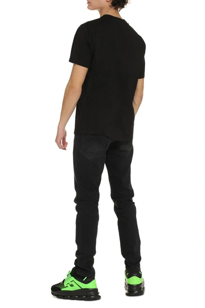 Shop Mcm Cotton Crew-neck T-shirt In Black