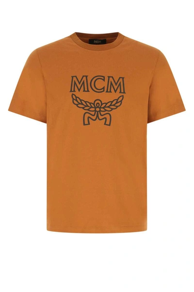 Shop Mcm T-shirt In Camel