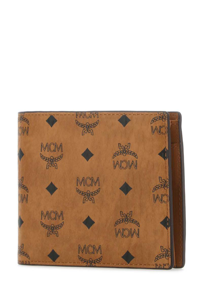 Mcm Bifold Wallet With Card Case In Visetos Original In Printed