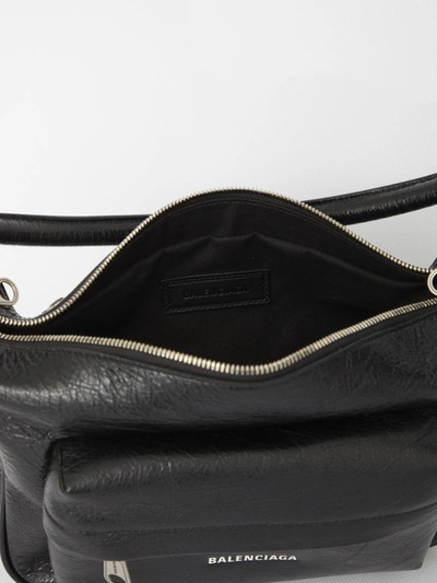 Shop Balenciaga Medium Raver Bag In Black