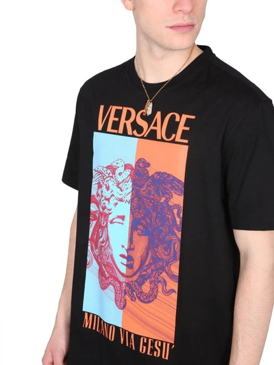 Shop Versace Medusa Graphic T-shirt In Multicolor