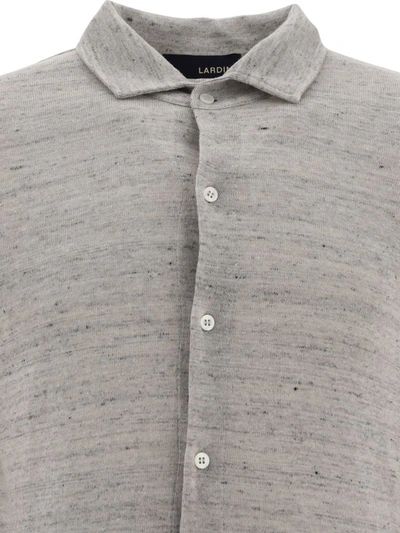 Shop Lardini Mélange Polo Shirt Style In Grey