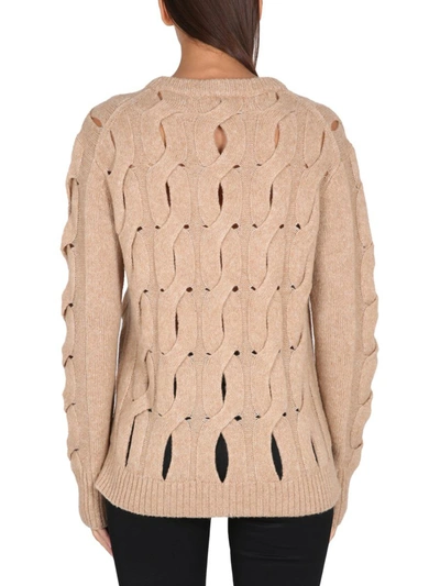 Shop Helmut Lang Merino Wool Sweater In Beige