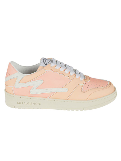 Shop Metalgienchi Icx Low Leather Sneakers In Pink