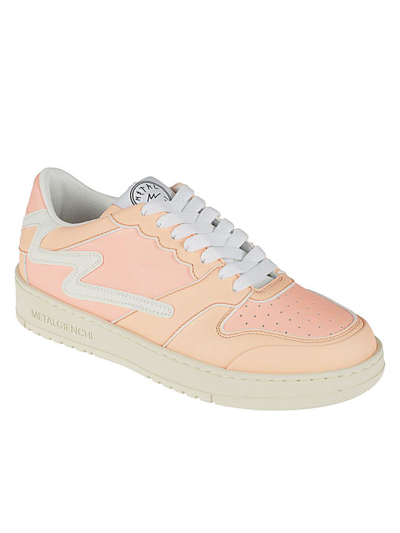 Shop Metalgienchi Icx Low Leather Sneakers In Pink