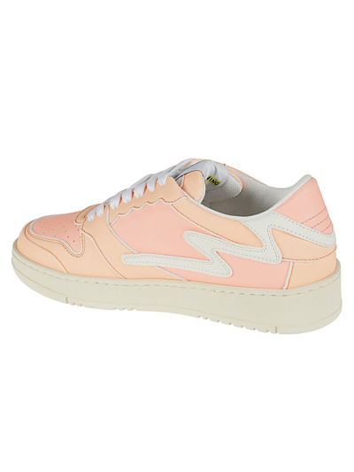 Shop Metalgienchi Icx Low Leather Sneakers In Pink