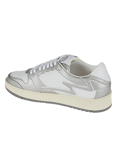 Metalgienchi Icx Low Leather Sneakers In Silver
