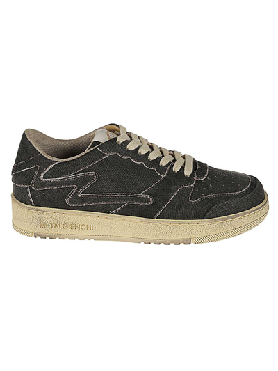 Shop Metalgienchi Icx Low Leather Sneakers In Black
