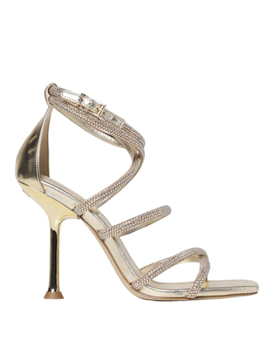 Shop Michael Kors High Heel Sandals In Gold