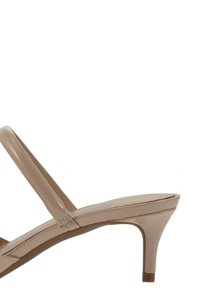 Shop Michael Kors Jessa - Shiny Leather Sandals In Nude