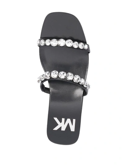 Shop Michael Kors Jessa Flat Sandals In Black