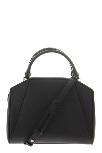 Shop Michael Kors Medium Leather Satchel In Black