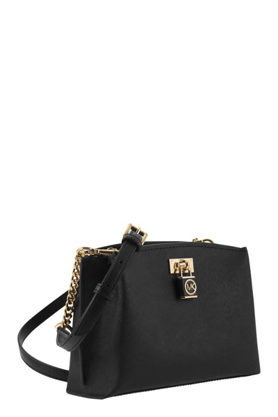 Shop Michael Kors Ruby - Saffiano Leather Bag In Black