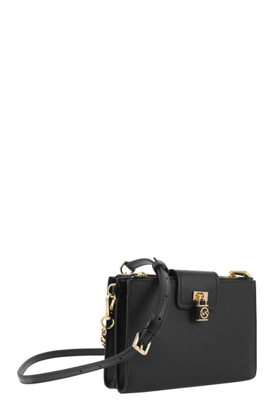 Shop Michael Kors Ruby Bag In Saffiano Leather In Black