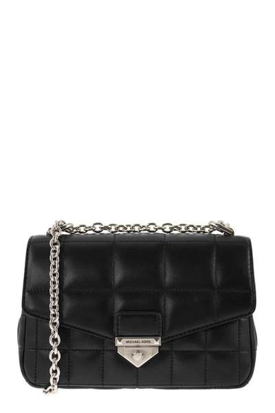 Shop Michael Kors Soho Small Quilted Leather Shoulder Bag In Black