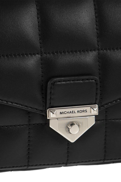Shop Michael Kors Soho Small Quilted Leather Shoulder Bag In Black