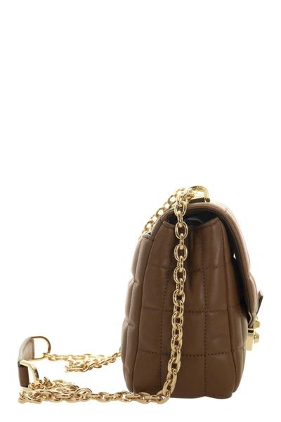 Shop Michael Kors Soho - Quilted Leather Shoulder Bag In Brown