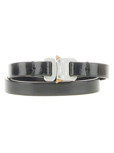 Shop Alyx 1017  9sm Micro Buckle Cuff Bracelet Unisex In Black