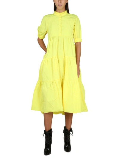 Shop Philosophy Di Lorenzo Serafini Midi Dress In Yellow