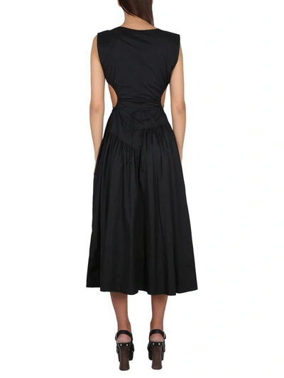 Shop Philosophy Di Lorenzo Serafini Midi Dress With Cut Out Details In Black